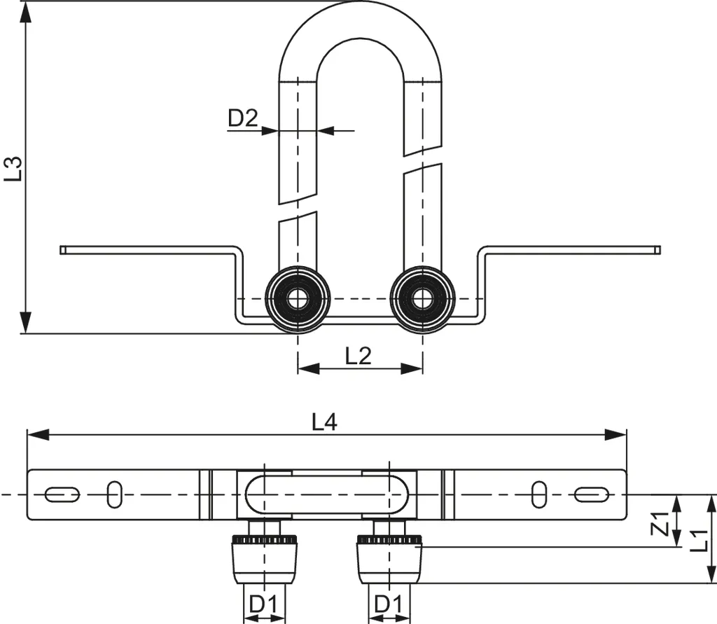 TECElogo-Ax HK-Montagegarnitur 15 mm Dimension 16, Wandmontage, CU vernickelt