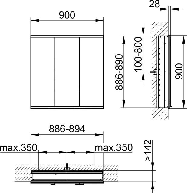 KEUCO Royal Modular 2.0 Spiegelschrank unbeleuchtet Wandeinbau, 1 Steckd./1 USB, silber-eloxiert KEUCO Royal Modular 2.0 Spiegelschrank unbeleuchtet Wandeinbau, 1 Steckd./1 USB, silber-eloxiert