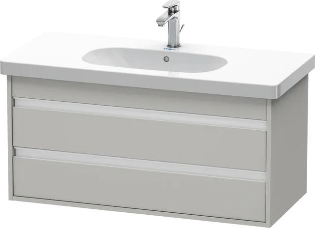 Duravit Waschtischunterschrank wandhängend „Ketho“ 100 × 48 × 45,5 cm Betongrau Matt