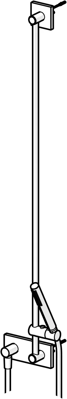 HansaLIVING Wandstangengarnitur HansaLIVING 4442 Rosette eckig 1-strahlig Chrom