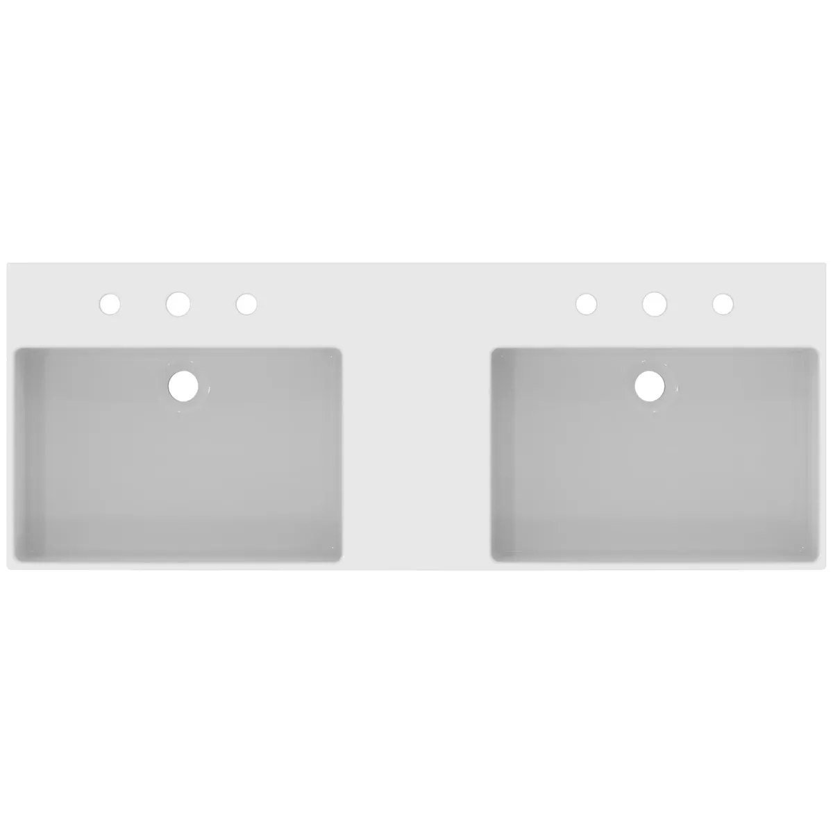 Waschbecken „Extra“ 121,5 × 45 × 15 cm, Hahnlochposition mittig in Weiß Waschbecken „Extra“ 121,5 × 45 × 15 cm, Hahnlochposition mittig in Weiß