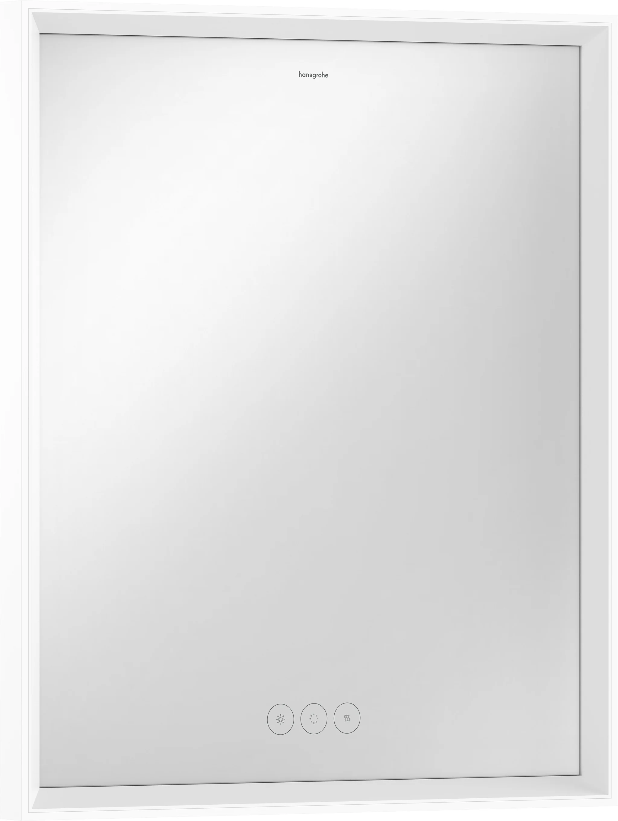 Hansgrohe Xarita E Spiegel 600/700/50, Mattweiß, LED-Beleuchtung mit kapazitivem Berührungssensor, AntiFog-Spiegelheizung