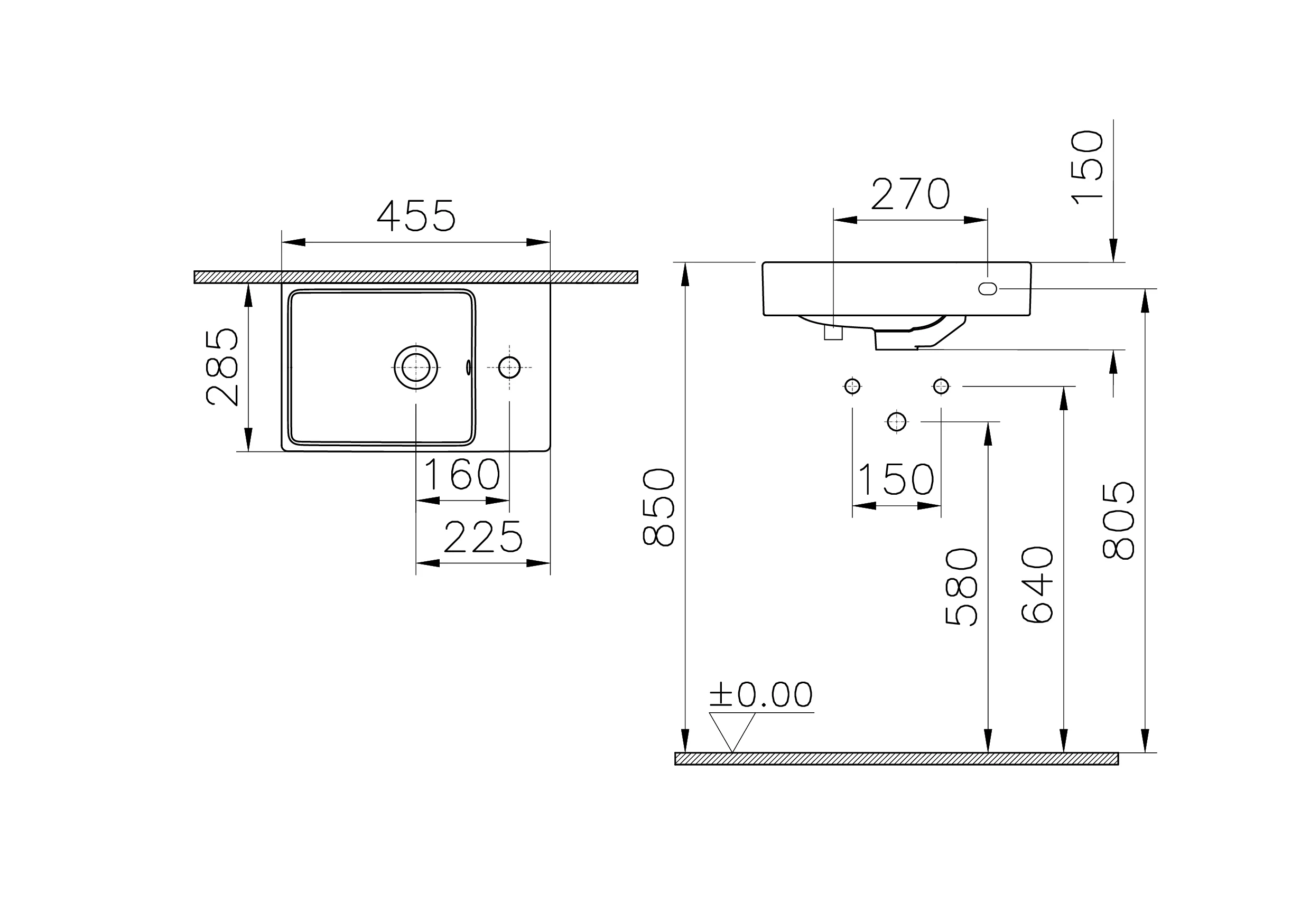 New Integra Square Handwaschbecken unterbaufähig asymmetrisch mit Hahnloch rechts 45 x 28 x 15 cm (BxTxH) Weiß Hochglanz New Integra Square Handwaschbecken unterbaufähig asymmetrisch mit Hahnloch rechts 45 x 28 x 15 cm (BxTxH) Weiß Hochglanz