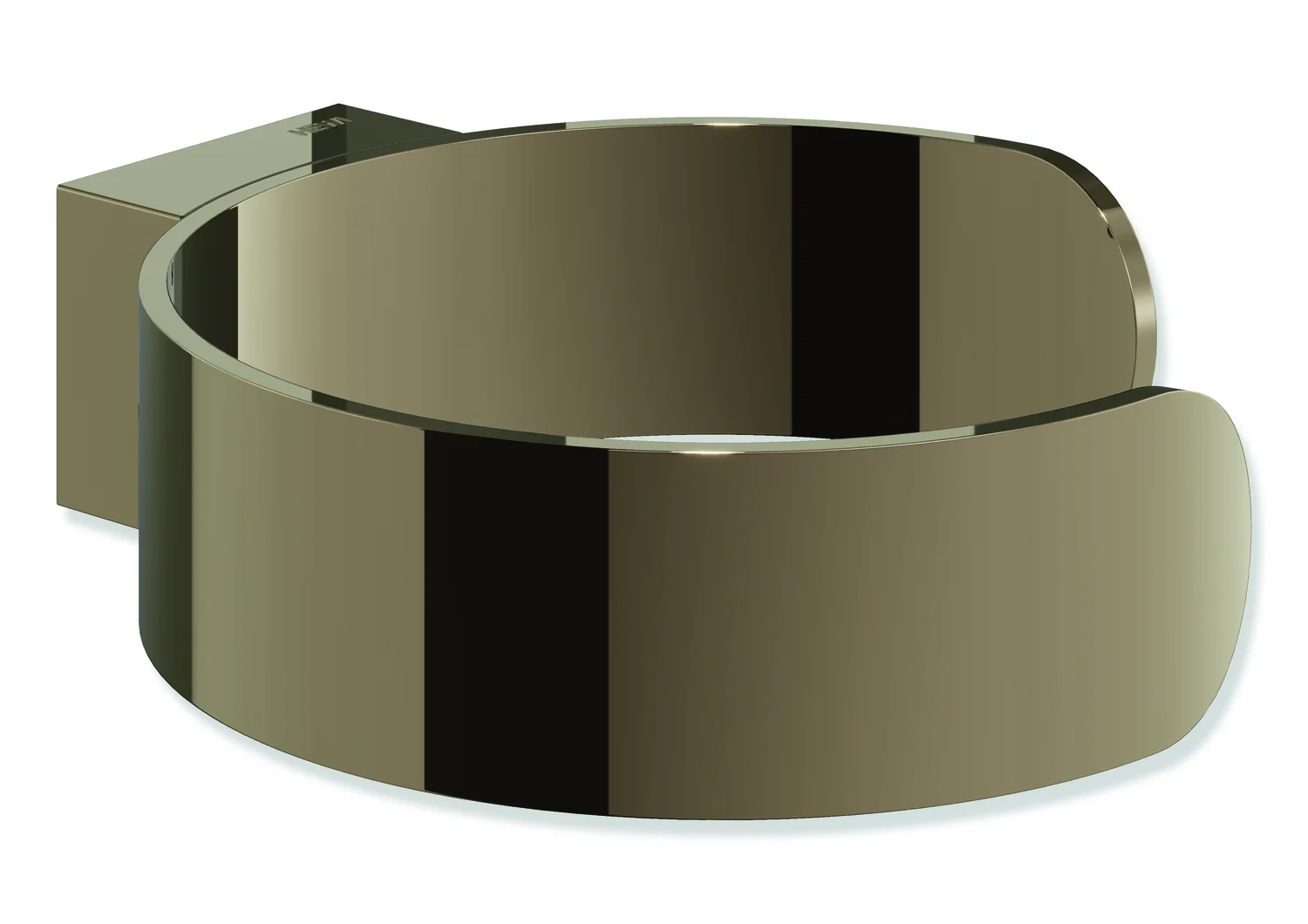 HEWI Gehhilfenhalter System 900, Edelstahl PVD bronze glänzend, 120 x 35 x 135 mm, Wandmontage