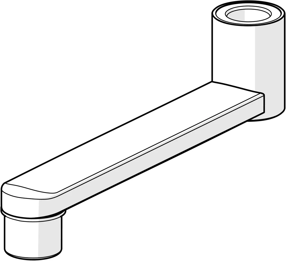 Hansa Oras Group Hansaclinica 2018 Auslauf Chrom Schwenkbarer Auslauf 150 mm Messing