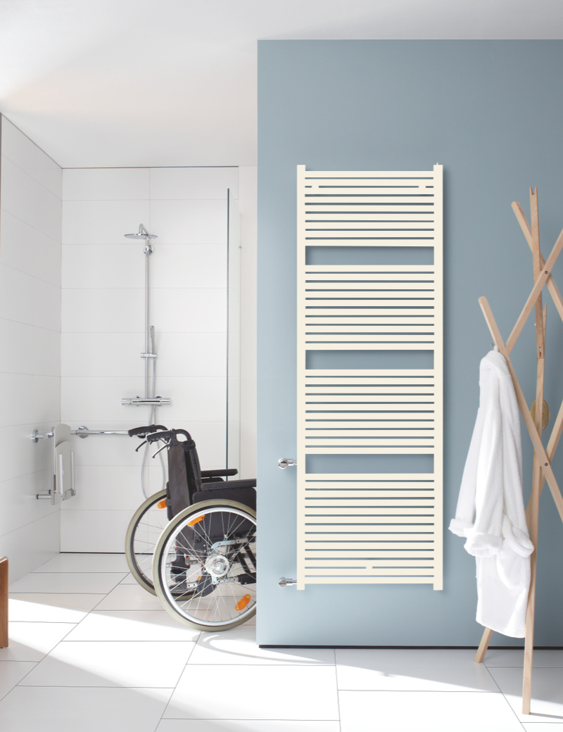 Zehnder Design-Heizkörper Toga elektrisch TE-150-050/GD, RAL 9001, 1461x35x500 mm, IP44, 230 V, mit Funksteuerung