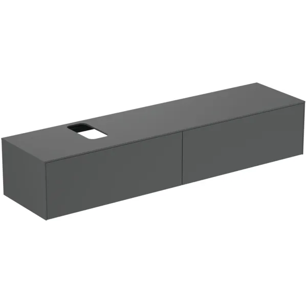 Ideal Standard Waschtischunterschrank Conca, 2 Auszüge, anthrazit Ideal Standard Waschtischunterschrank Conca, 2 Auszüge, anthrazit