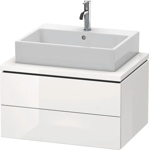 Duravit Waschtischunterschrank wandhängend „L-Cube“ 72 × 40 × 54,7 cm Weiß Hochglanz