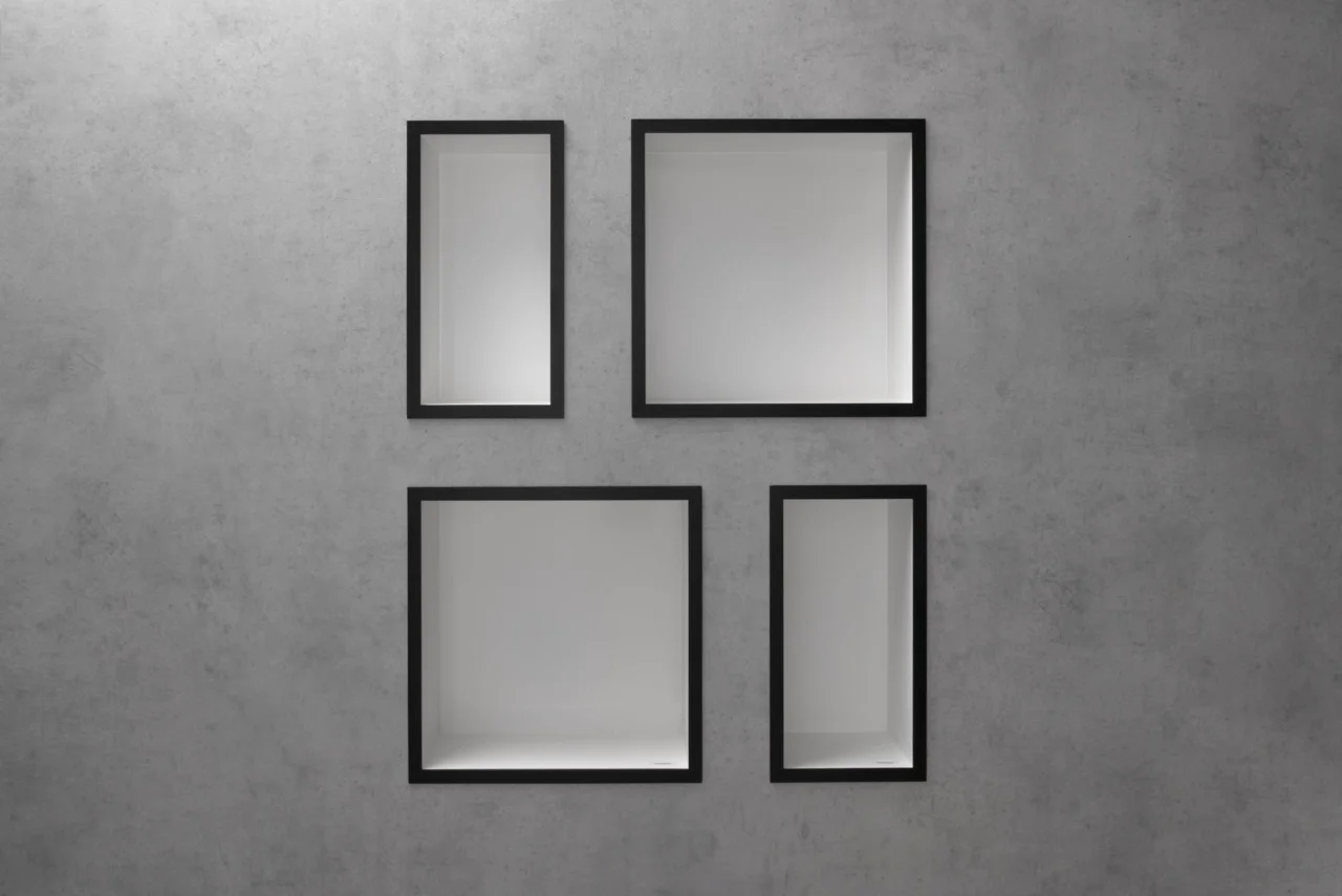 Hansgrohe XtraStoris Individual Wandnische Mattweiß mit Designrahmen 300x150x100 mm