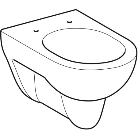 Wand-Tiefspül-WC „Renova“ 35,5 × 34 × 54 cm, mit Spülrand