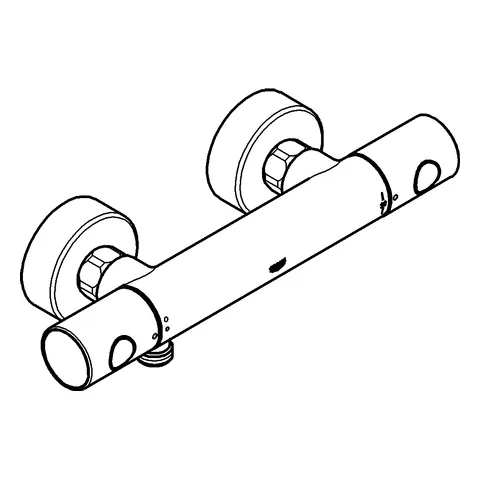 Grohe Grohtherm 1000 Cosmopolitan Thermostat-Brausebatterie Wandmontage hard graphite geb. Grohe Grohtherm 1000 Cosmopolitan Thermostat-Brausebatterie Wandmontage hard graphite geb.