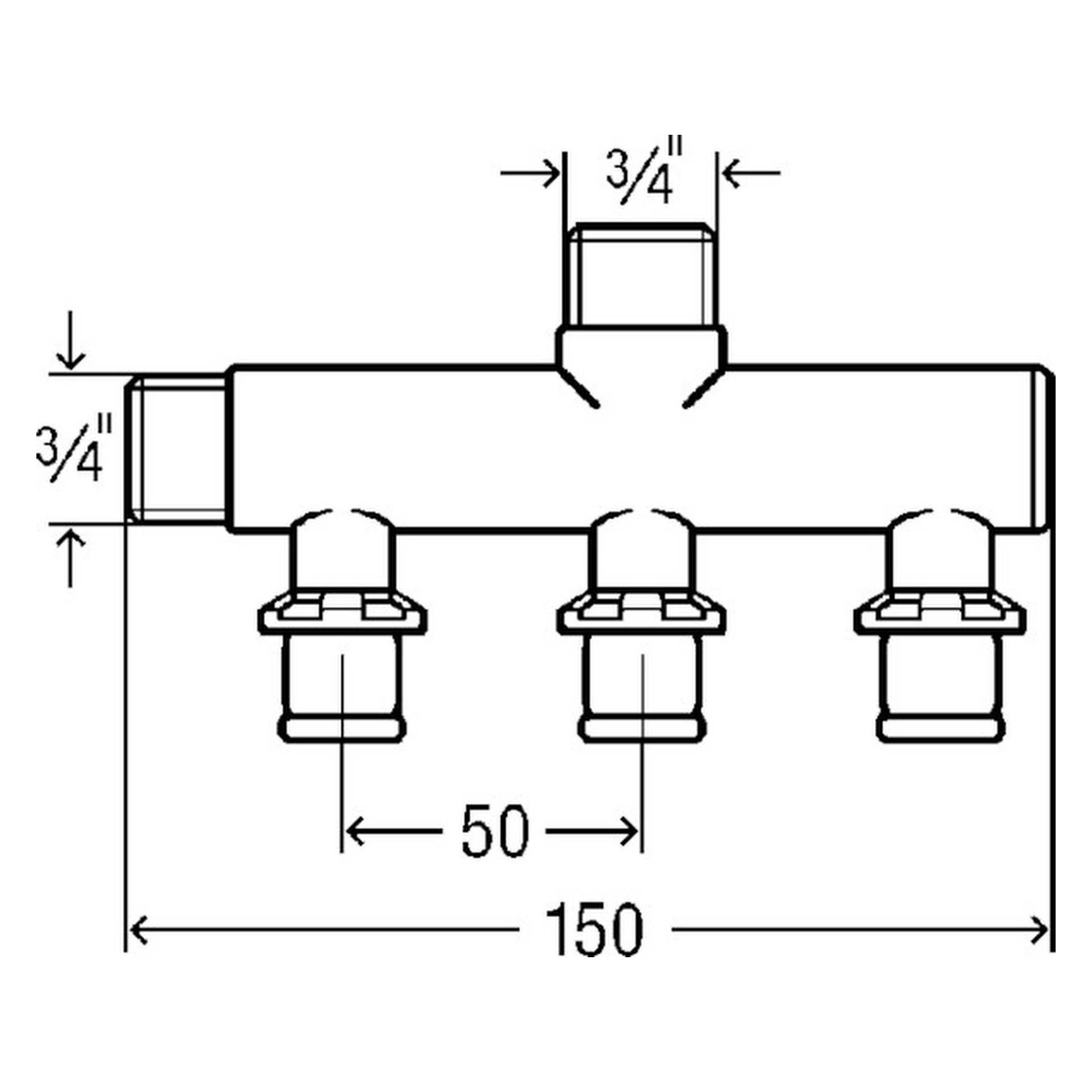 Viega „Sanfix P“ Verteiler 3-fach