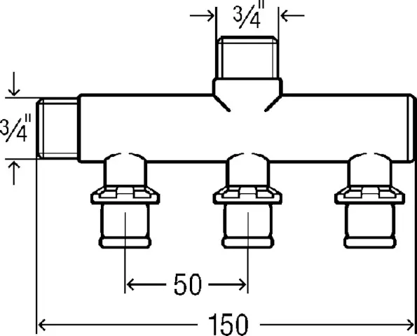 Viega „Sanfix P“ Verteiler 3-fach Viega „Sanfix P“ Verteiler 3-fach