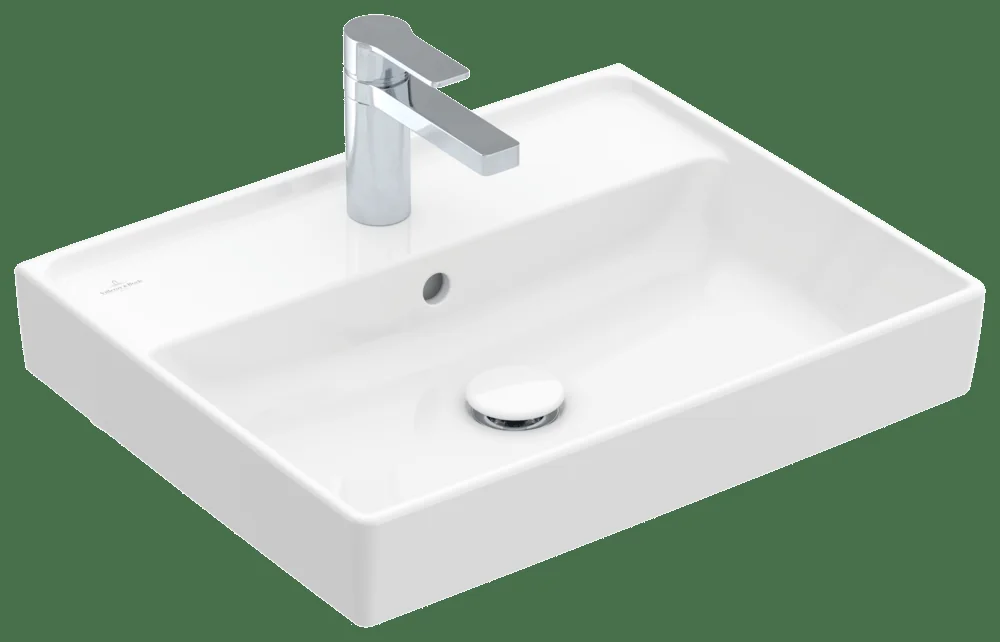 Villeroy & Boch Collaro Waschbecken 550x440mm Rechteck TitanCeram Weiß Alpin Villeroy & Boch Collaro Waschbecken 550x440mm Rechteck TitanCeram Weiß Alpin