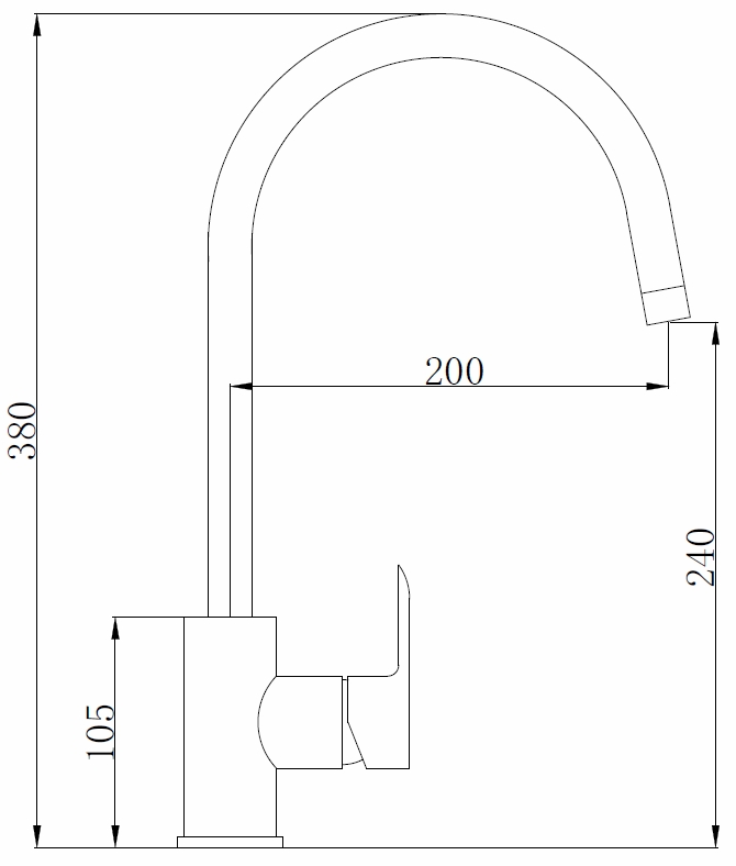 Spültisch-Einhandbatterie AqvaBasic IV - schwenkbarer Auslauf - flexible Druckschläuche 3/8", DVGW W270 - Kartusche mit keramischen Dichtscheiben - Heisswassersperre - Wassermengendurchflussregulierung - chrom