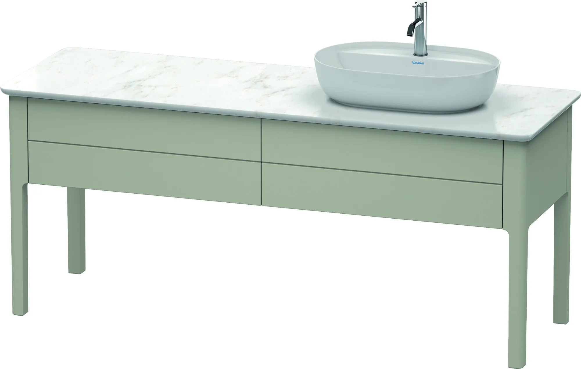 Duravit Waschtischunterschrank bodenstehend „Luv“ 173,3 × 74,3 × 57 cm Taupe Seidenmatt Duravit Waschtischunterschrank bodenstehend „Luv“ 173,3 × 74,3 × 57 cm Taupe Seidenmatt
