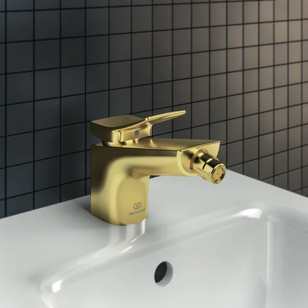 Ideal Standard Bidetarmatur CONCA Arm, Ausladung 133mm, Brushed Gold