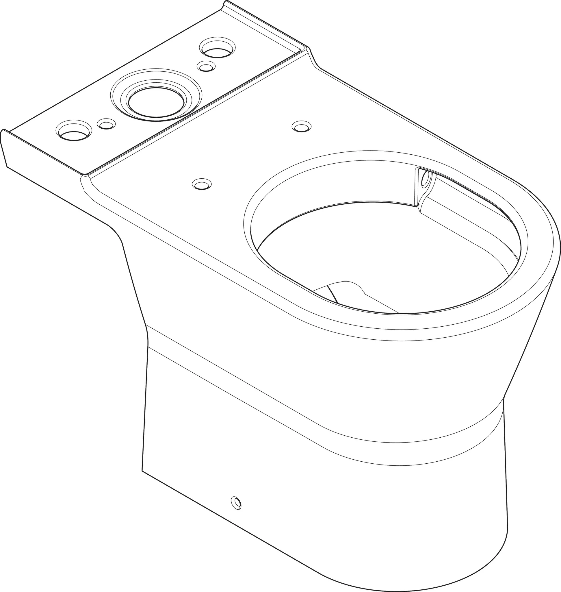 Hansgrohe EluPura Original S Stand-WC, 160 mm Achsabstand, weiß
