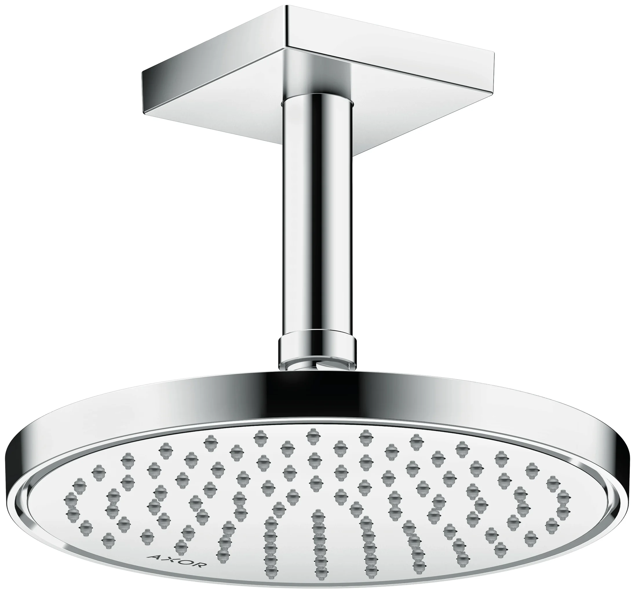 Hansgrohe AXOR ShowerSolutions Kopfbrause 220 1jet EcoSmart Chrom, 220 mm Brausekopfgröße, verstellbarer Winkel, abnehmbar zur Reinigung