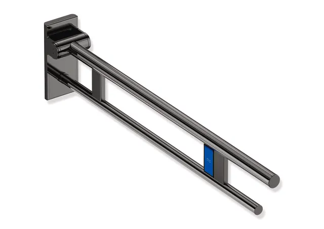 Stützklappgriff Duo, Design A des Systems 900, Edelstahl, PVD, Ausladung 900 mm, mit Funk-Spülauslösung, Ausführung links, in Farbe CK (messing glänzend) Stützklappgriff Duo, Design A des Systems 900, Edelstahl, PVD, Ausladung 900 mm, mit Funk-Spülauslösung, Ausführung links, in Farbe CK (messing glänzend)