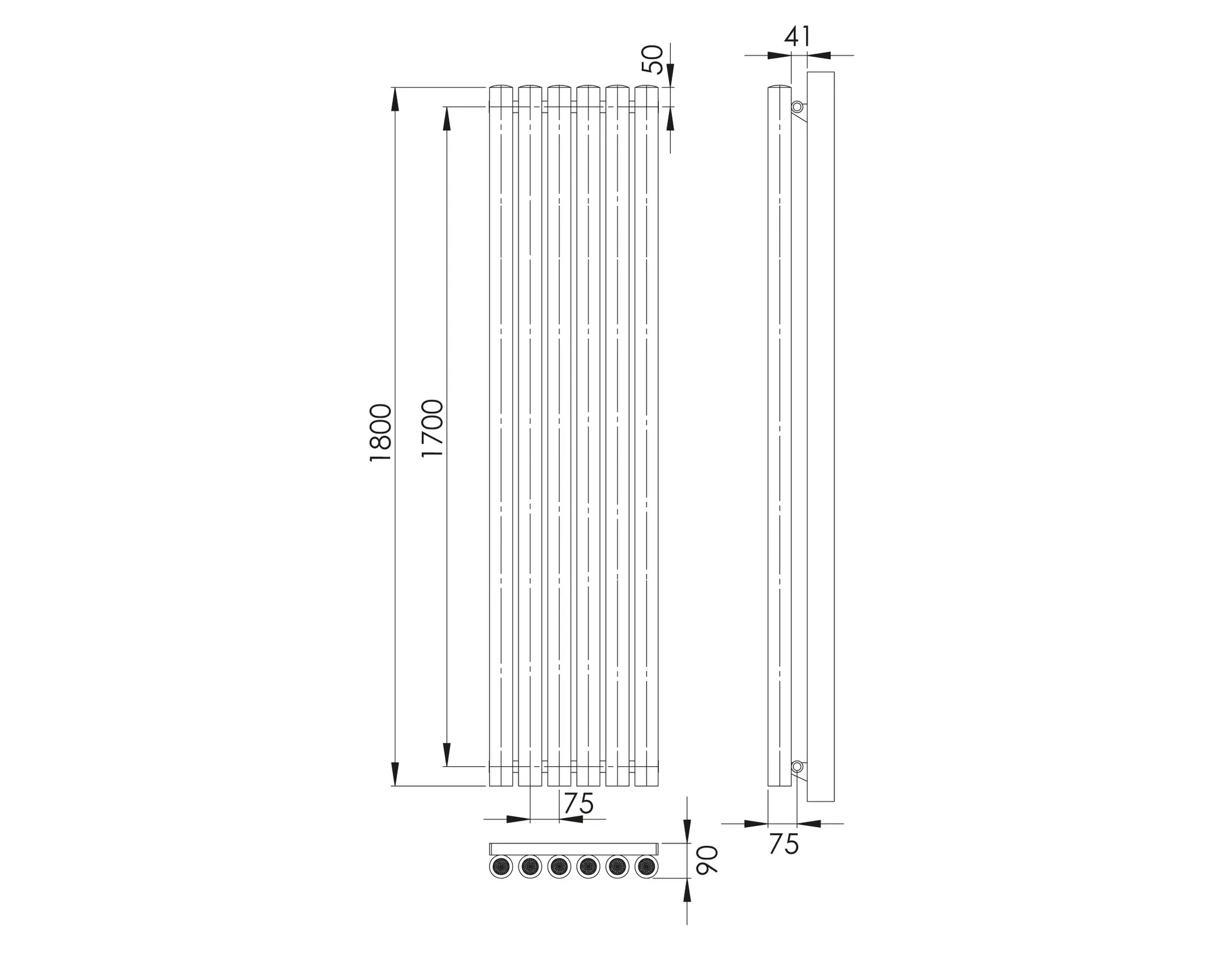 ASW Hygieneheizkörper einreihig „Climaster“ C1E 66 × 180 cm ASW Hygieneheizkörper einreihig „Climaster“ C1E 66 × 180 cm