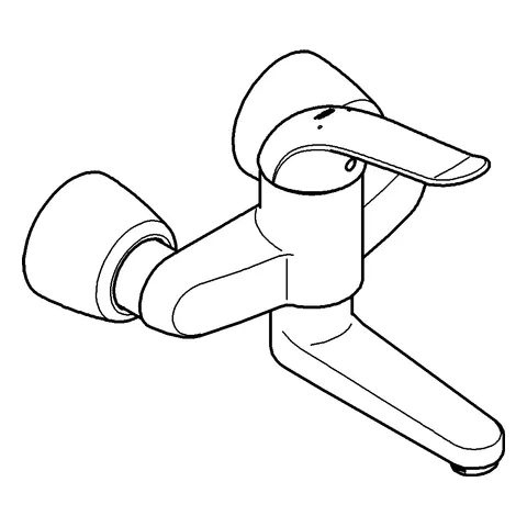 Einhand-Waschtischbatterie Euroeco Special 32771, Wandmontage, Ausladung 214 mm, chrom Einhand-Waschtischbatterie Euroeco Special 32771, Wandmontage, Ausladung 214 mm, chrom