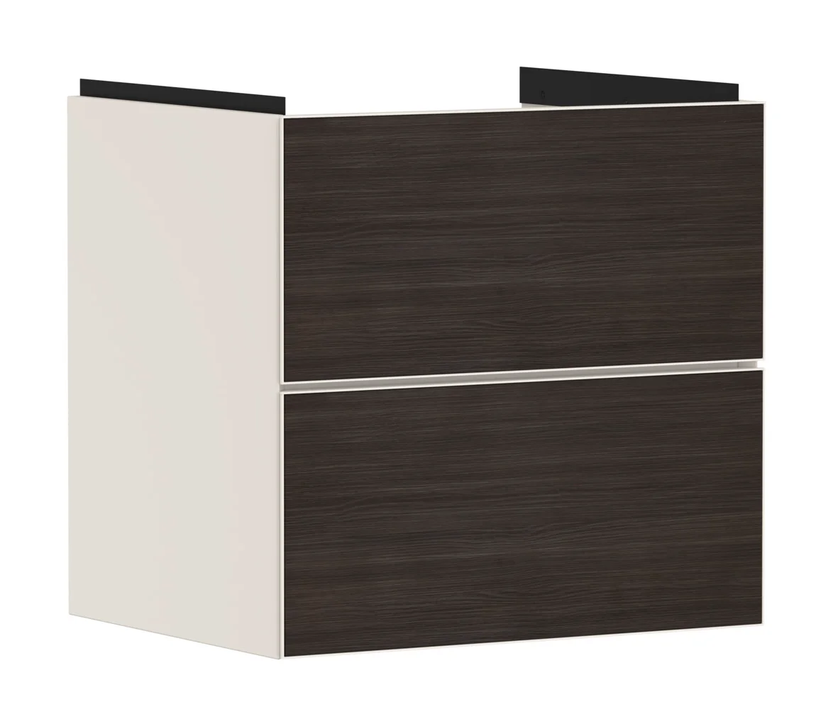 Hansgrohe Xevolos E Waschtischunterschrank Sandbeige Matt, 580/475 mm, 2 Schubkästen, griff- und siphonausschnittlos, SoftClose, PushOpen, vormontiert Hansgrohe Xevolos E Waschtischunterschrank Sandbeige Matt, 580/475 mm, 2 Schubkästen, griff- und siphonausschnittlos, SoftClose, PushOpen, vormontiert