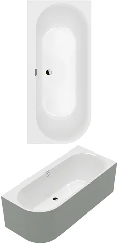 Villeroy & Boch Oberon 2.1 Badewanne, Acryl, Quaryl, Vorwand-Badewanne für Eckeinbau rechts, Colour On Demand, Stone White, 1800x800mm Villeroy & Boch Oberon 2.1 Badewanne, Acryl, Quaryl, Vorwand-Badewanne für Eckeinbau rechts, Colour On Demand, Stone White, 1800x800mm