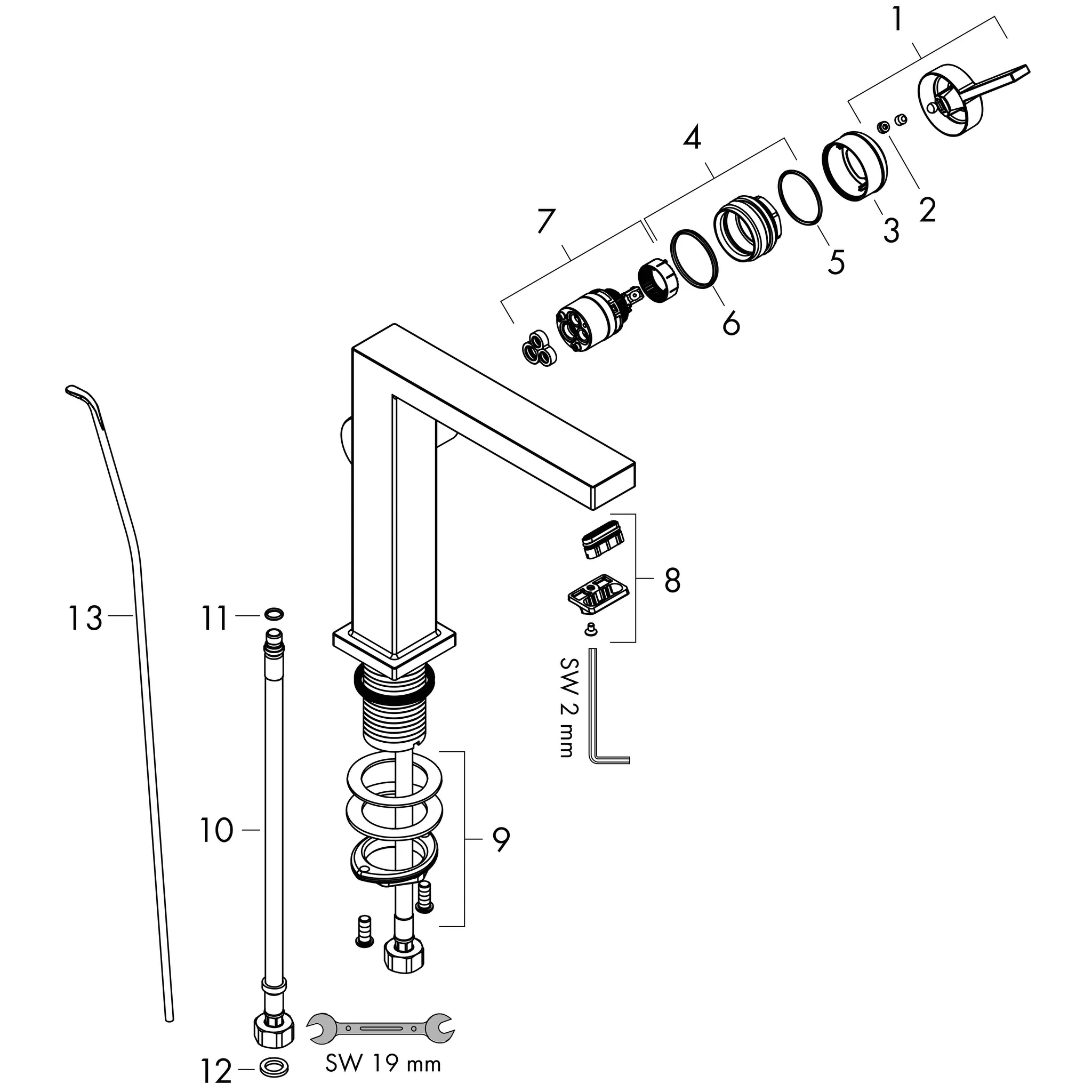 Hansgrohe Tecturis E Einhebel-Waschtischmischer 110 Fine CoolStart EcoSmart+ mit Zugstangen-Ablaufgarnitur, Chrom Hansgrohe Tecturis E Einhebel-Waschtischmischer 110 Fine CoolStart EcoSmart+ mit Zugstangen-Ablaufgarnitur, Chrom
