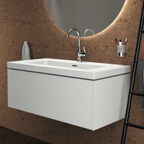 Ideal Standard Möbelwaschtischunterschrank Conca 1 Auszug, 1000x505x370mm, Weiß Ideal Standard Möbelwaschtischunterschrank Conca 1 Auszug, 1000x505x370mm, Weiß