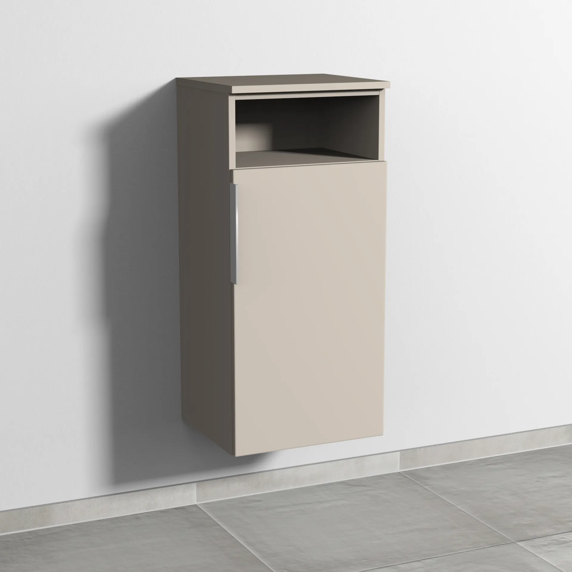 Sanipa Mittelschrank „3way“ 400 × 850 × 345 mm Anschlag rechts, in Kaschmir (matt), Anschlag rechts