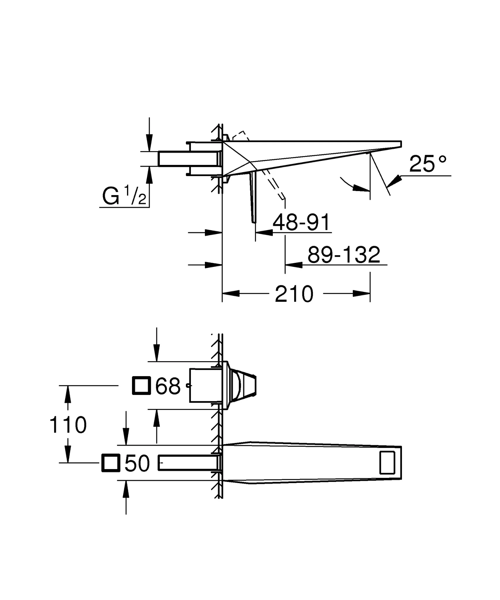 Grohe Allure Brilliant Private Collection 2-Loch-Waschtischbatterie Wandmontage Hebel mit Rändelstruktur chrom Grohe Allure Brilliant Private Collection 2-Loch-Waschtischbatterie Wandmontage Hebel mit Rändelstruktur chrom