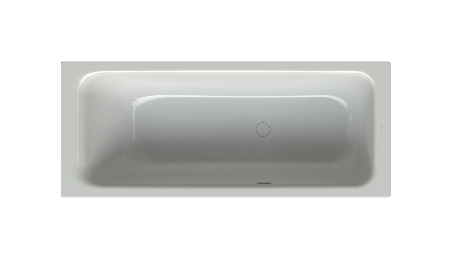 BetteSelect Badewanne mit seitlichem Überlauf, 1700 x 700 mm, Fußeende rechts, glasierter Titan-Stahl, Manhattan, 30 mm Randhöhe