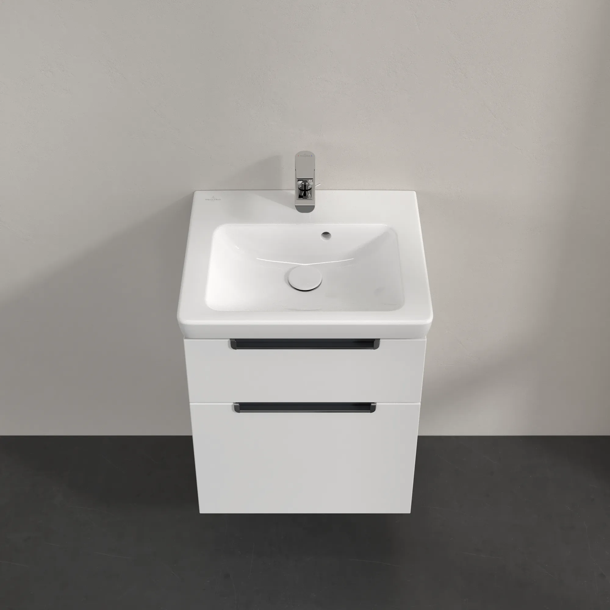 Villeroy & Boch Waschtischunterschrank „Subway 2.0“ 485 × 590 × 379 mm Glossy White, für Becken mittig, ohne Beleuchtung Villeroy & Boch Waschtischunterschrank „Subway 2.0“ 485 × 590 × 379 mm Glossy White, für Becken mittig, ohne Beleuchtung