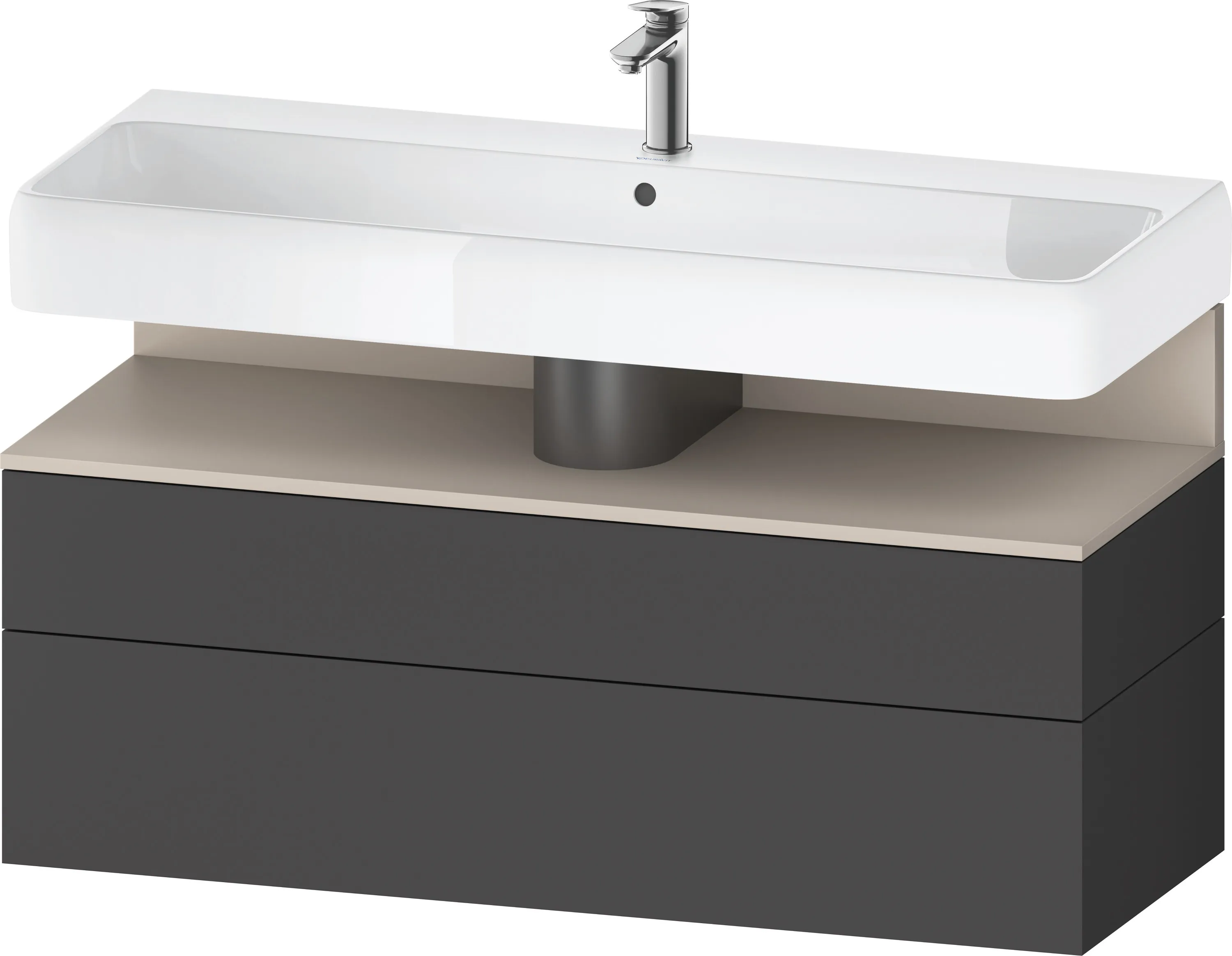 Duravit Waschtischunterschrank wandhängend „Qatego“ 119 × 59 × 47 cm, ohne Beleuchtung