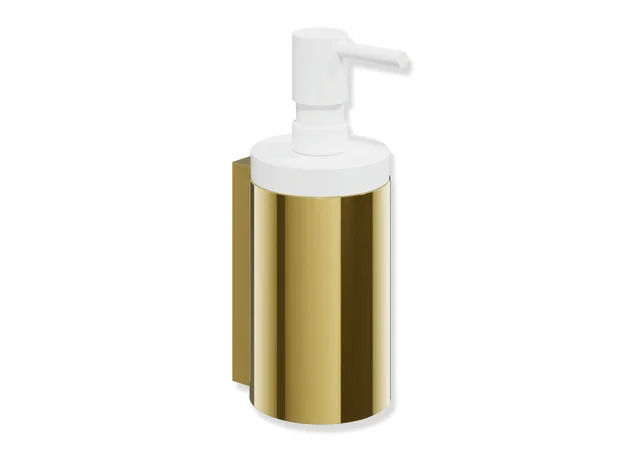 HEWI Seifenspender System 162, PVD Gold glänzend, 70 mm Ø, 182 mm hoch, 85 mm tief, Füllmenge ca. 200 ml