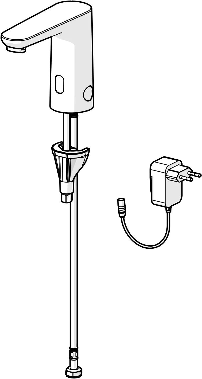 HansaELECTRA Waschtischarmatur, Standmontage, Bluetooth, Chrom