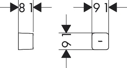 Hansgrohe IntraStoris Box klein Basis Set 90⁄90mm Dunkel- Hansgrohe IntraStoris Box klein Basis Set 90⁄90mm Dunkel-
