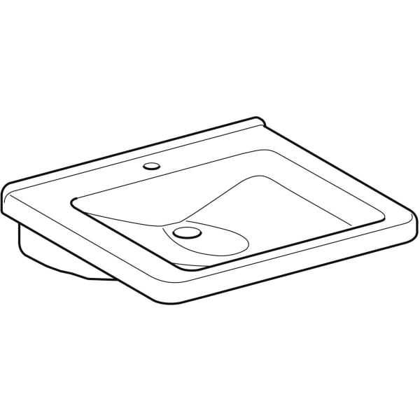 Wandwaschtisch „Renova Comfort Square“, rechteckig 60 × 55 cm Wandwaschtisch „Renova Comfort Square“, rechteckig 60 × 55 cm