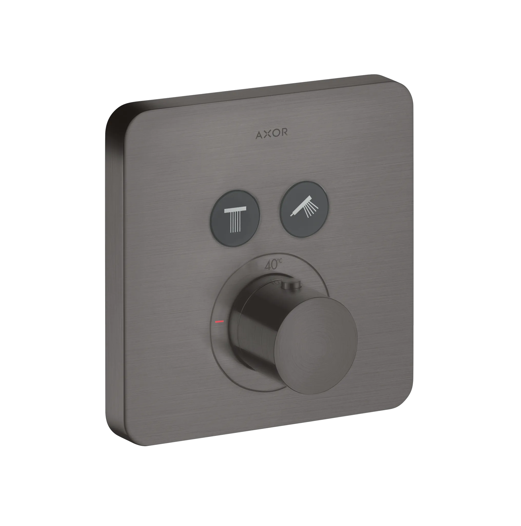 Hansgrohe AXOR ShowerSolutions Thermostat Unterputz softsquare für 2 Verbraucher Brushed Black Chrome