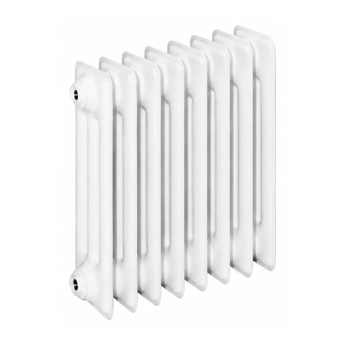 ASW DIN-Stahlradiator HG-TEC, 8 Glieder, Nabenabstand 500 mm, 400 x 600 x 160 mm in RAL 9010