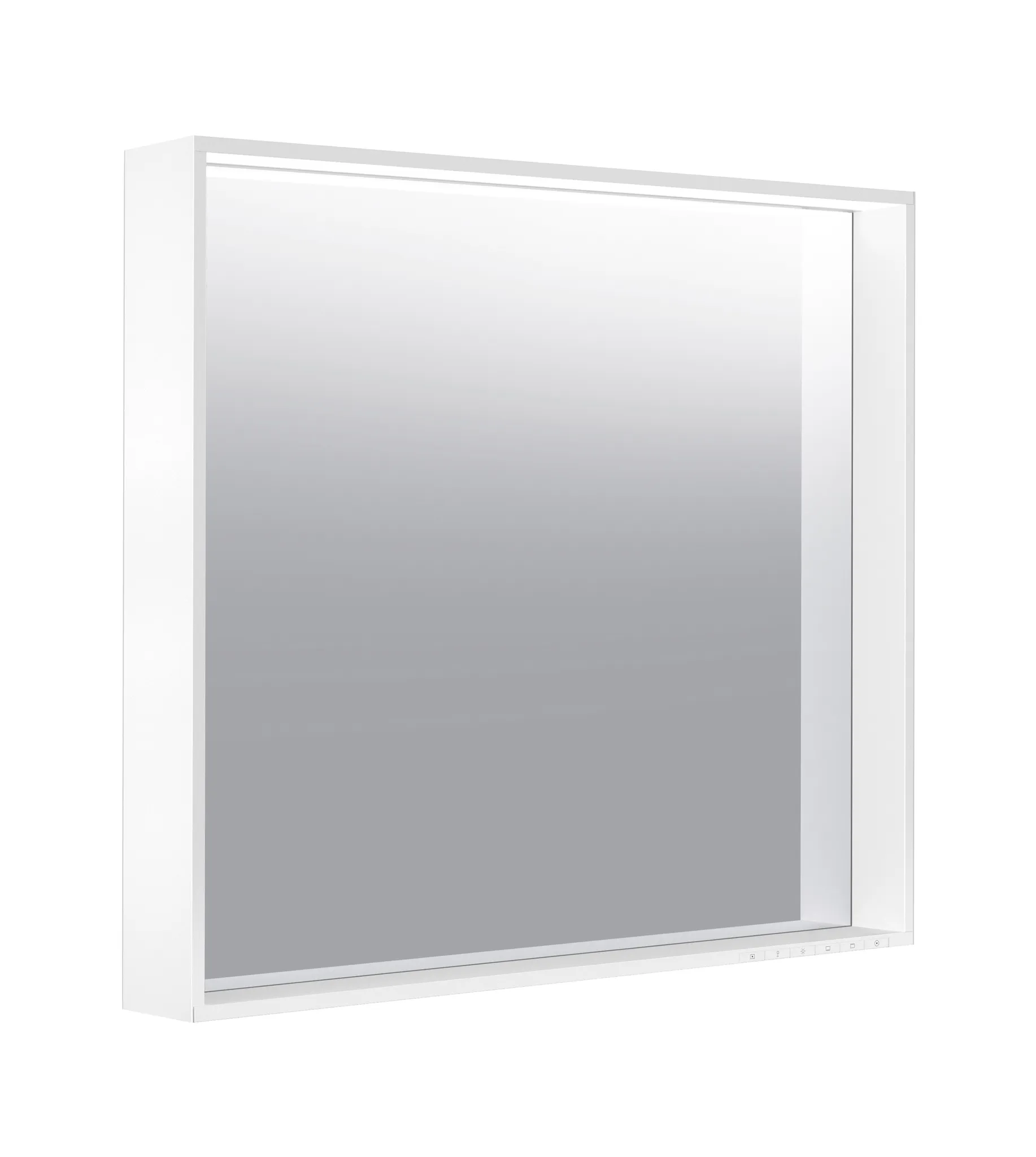 KEUCO Spiegel „X-Line“ in Weiß, mit Spiegelheizung 800 × 700 mm