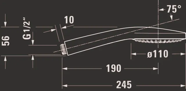 Handbrause „Zubehör Armaturen“ in Schwarz (matt)