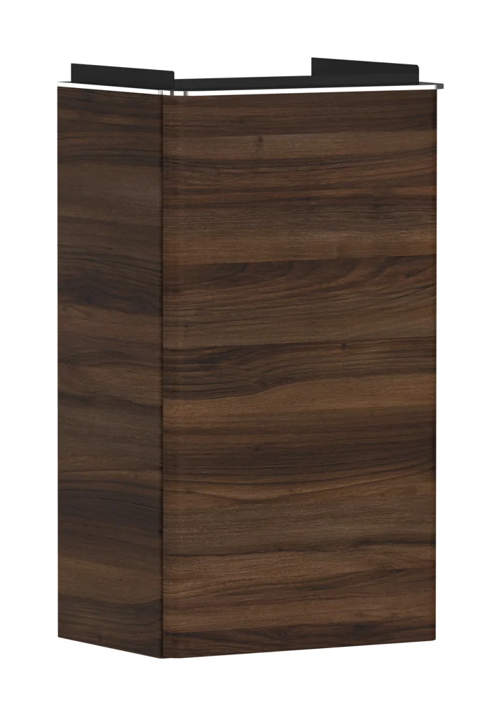 Hansgrohe Xelu Q Waschtischunterschrank Nussbaum Dunkel, 340x245 mm, Türanschlag rechts, verchromte Griffe Hansgrohe Xelu Q Waschtischunterschrank Nussbaum Dunkel, 340x245 mm, Türanschlag rechts, verchromte Griffe