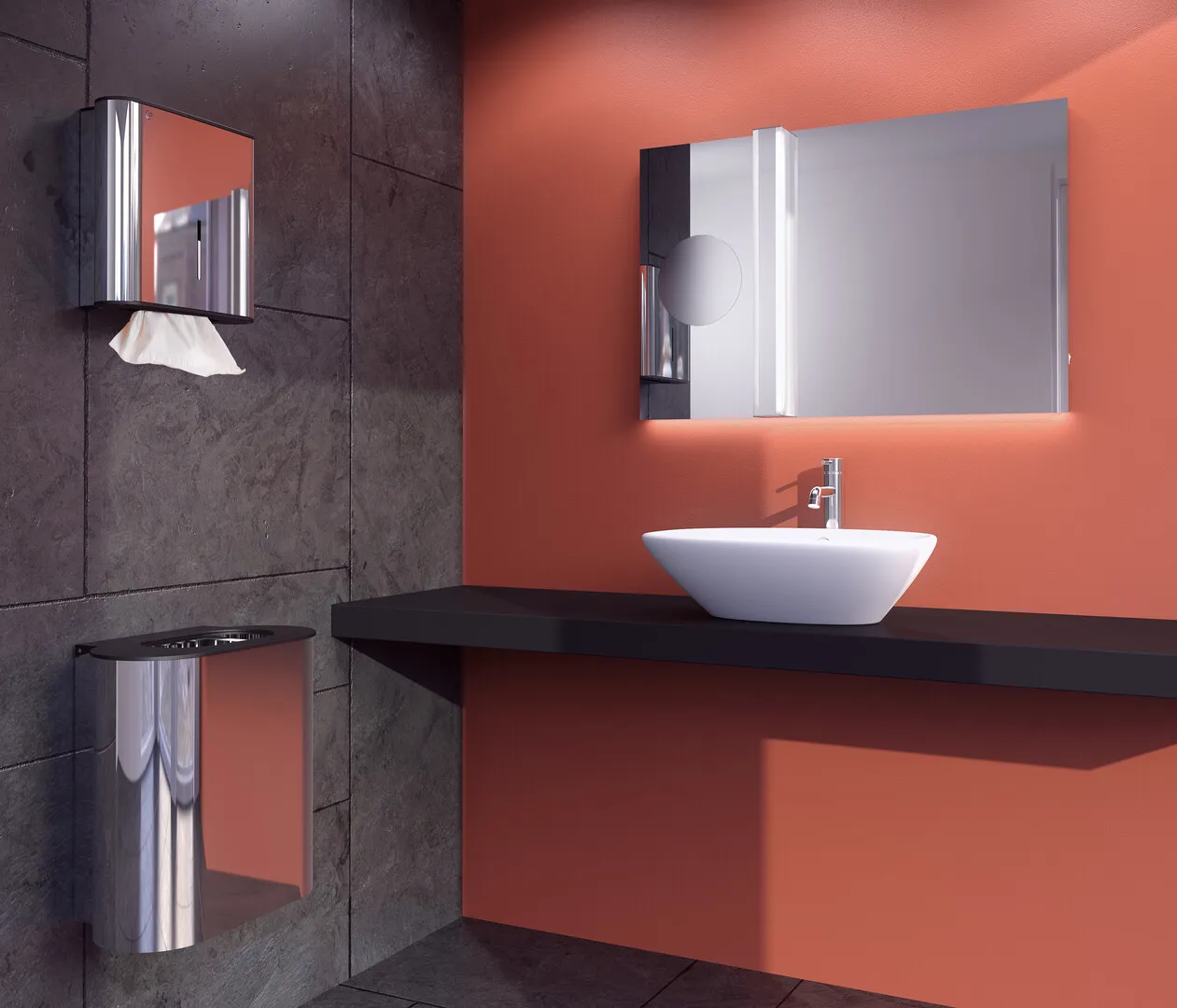 emco Papierhalter „system 2“ 33 × 13,3 × 33,3 cm in chrom emco Papierhalter „system 2“ 33 × 13,3 × 33,3 cm in chrom