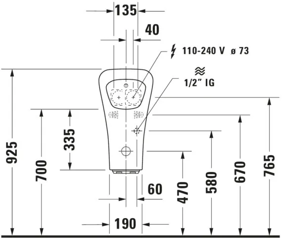 Urinal Durastyle, Zulauf von hinten rimless, für Batterie, ohne Fliege, weiß Urinal Durastyle, Zulauf von hinten rimless, für Batterie, ohne Fliege, weiß