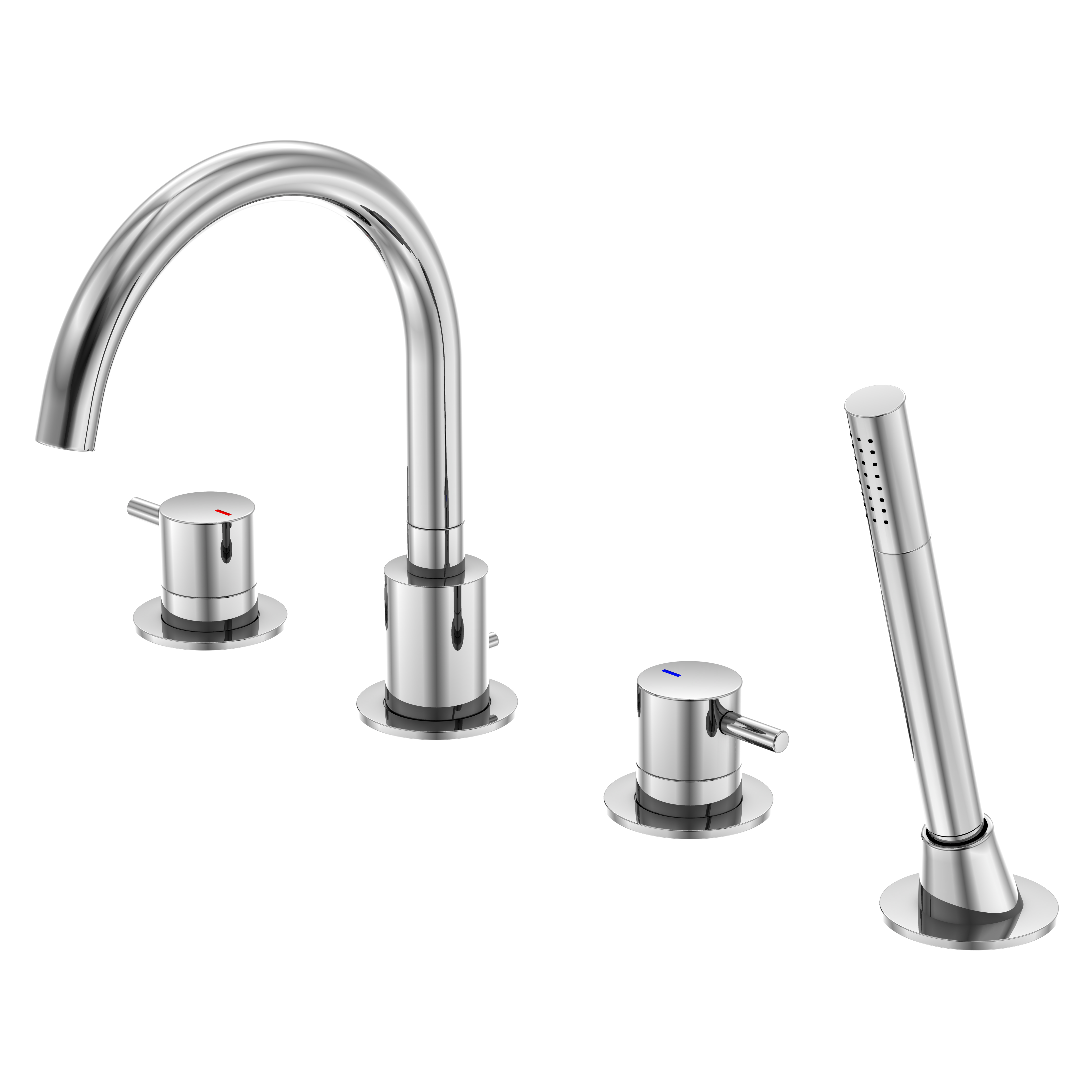 Serie 100 4-Loch Wanne/Brause-Standarmatur mit Ausladung 19,2 cm chrom Serie 100 4-Loch Wanne/Brause-Standarmatur mit Ausladung 19,2 cm chrom