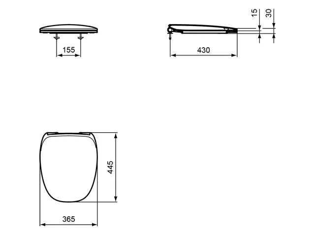 Ideal Standard Scharnier Ventuno für WC-Sitz - T2960BJ