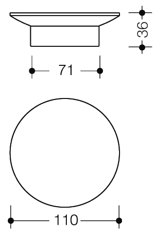 HEWI Seifenablage „System 100“ 11 × 3,6 cm