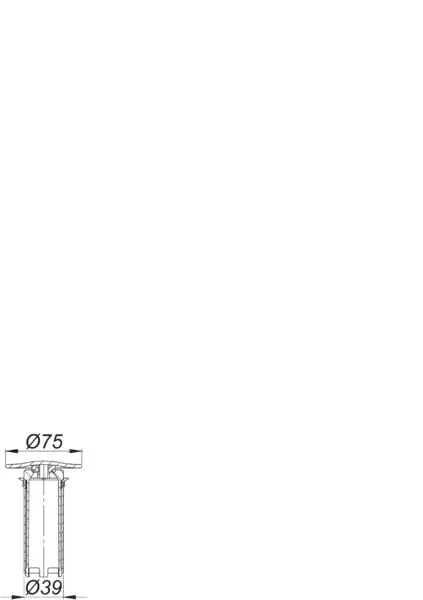 Abdeckhaube TELOS mit Standrohr, verchromt Abdeckhaube TELOS mit Standrohr, verchromt